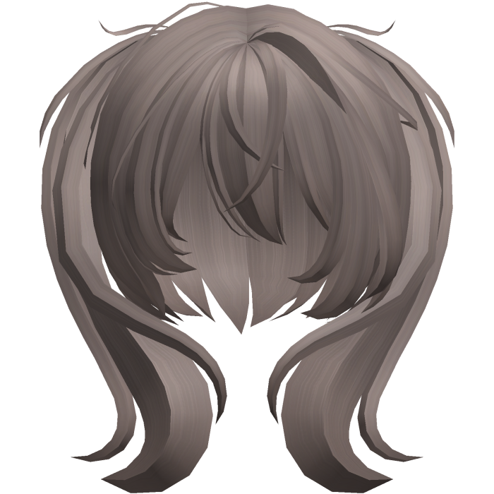 moe vkei emo messy side ponytails ash brown