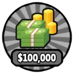 100 Thousand Cash Roblox badge thumbnail