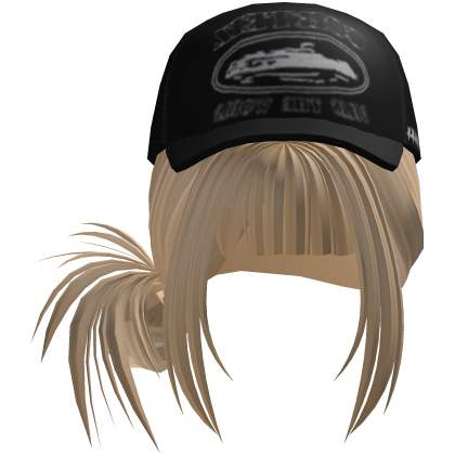 Blonde Tied Bun W/ Y2k Cap Roblox item