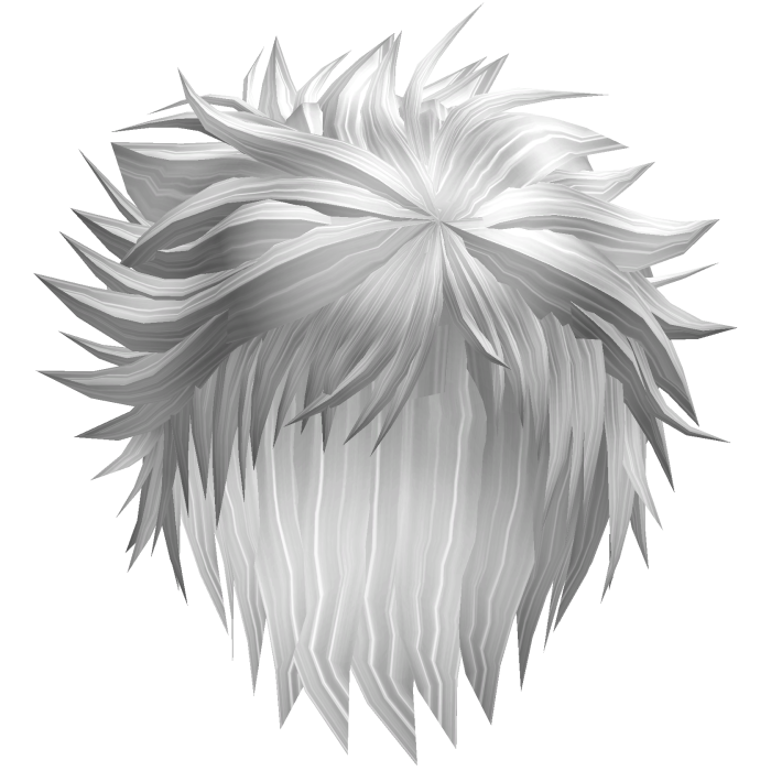 White Messy Anime Hair 30.