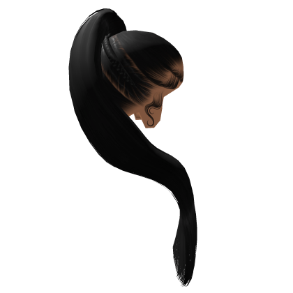 Silky Braided Ponytail [Black] PBR Roblox item