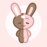 brown cupcake bunny