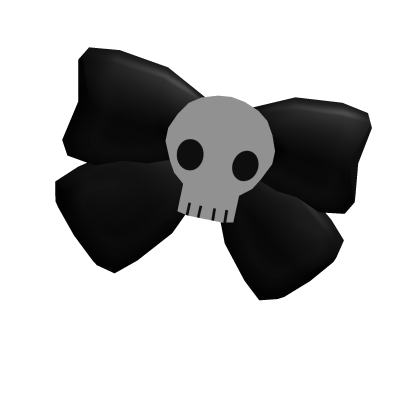 scene emo halloween skull hair bow Roblox item