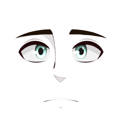 Anime face {Blue} Roblox decal