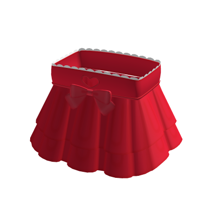 ♡ : cute red heart cut out ruffle dress thumbnail
