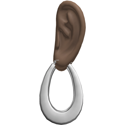 Silver 2000s Teardrop Earrings Ears