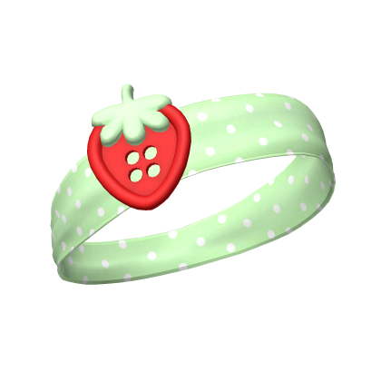 Strawberry Button Headband ♡
