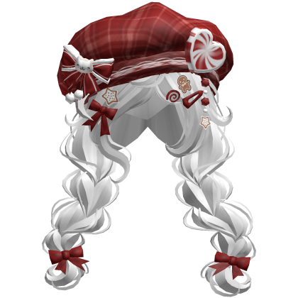 ♡ Christmas Preppy Holiday Braids (White)