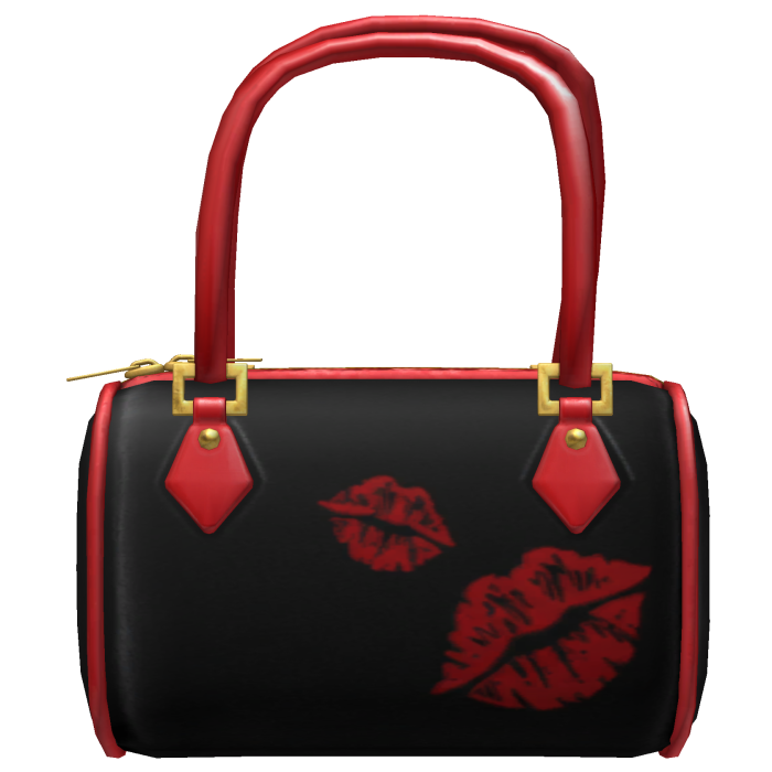 M$| Red and Black Bag with Kisses (Right)