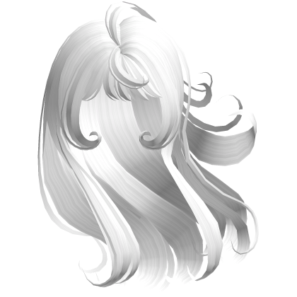 Messy Elegant Wavy Hair Bun White Roblox item