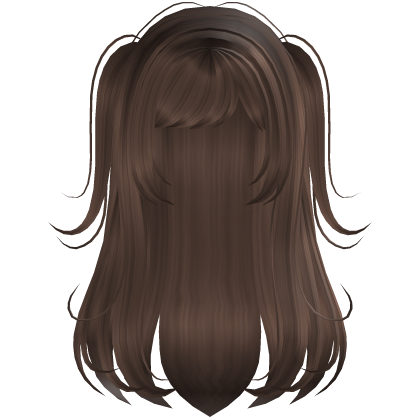 dreamy long swirly hair w ponytails brown Roblox item