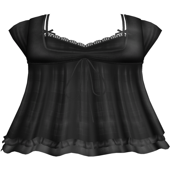 pretty gothic ruffled dress w tank top black
