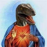 Velociraptor Jesus