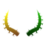 Green and Yellow Animated Hologram Horns