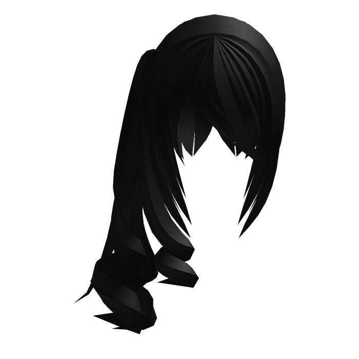✙ | moe vampire curly side ponytail in black