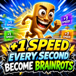 🧠 +1 Speed Every Second, Become Brainrots