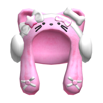Pink Cute Cozy Hood with Earmuffs Roblox item