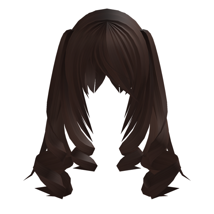 ✙ | moe vampire curly side pigtails in brown