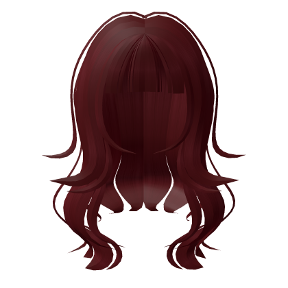 long curly y2k aesthetic emo red messy girl hair Roblox item