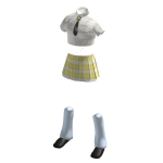 Anime Bee School Uniform White & Yellow