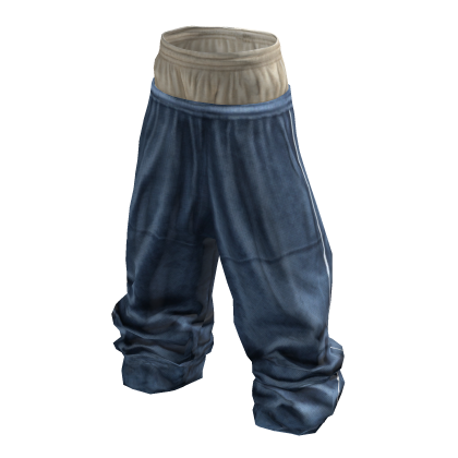 Y2K Blue Washed Baggy Stacked Sweats Skater