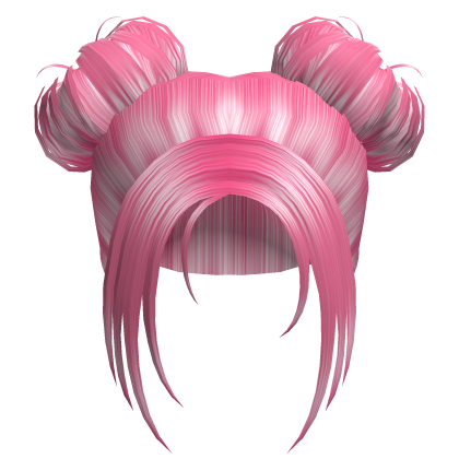 Messy Space Buns Hair (Pink)