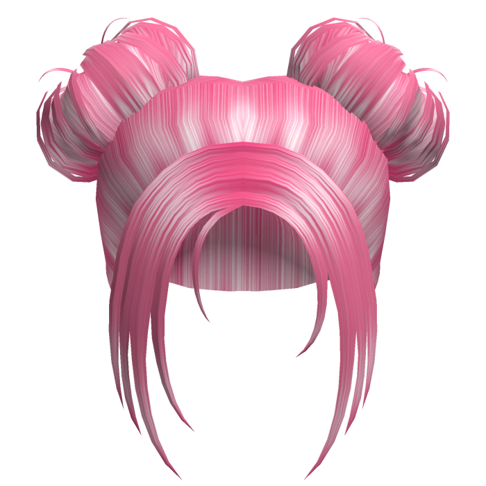 Messy Space Buns Hair (Pink)
