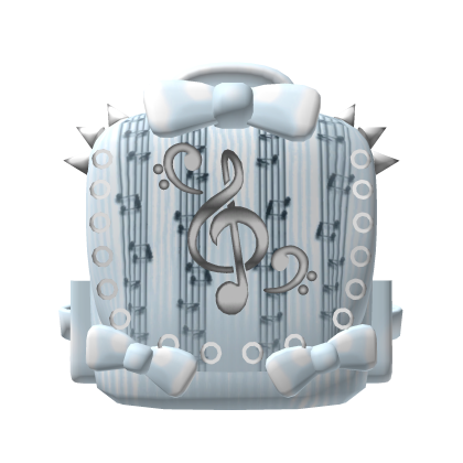 cute black emo spikey musical bag Roblox item