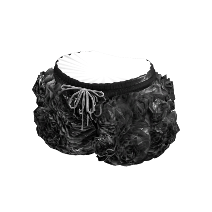 Coquette Rose Puff Shorts (Black)