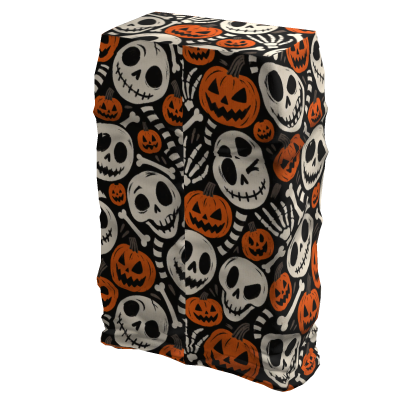 Black Pumpkin & Skull Halloween Pants