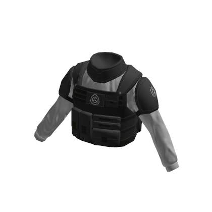 Traje de armadura de guardia de instalaciones SCP blanco en capas - Roblox
