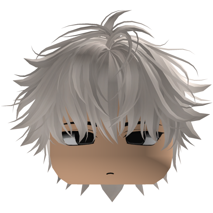 Cute Y2K emo white hair