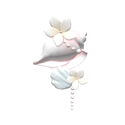 Kawaii Summer Pink Shell Flower Clip - Roblox