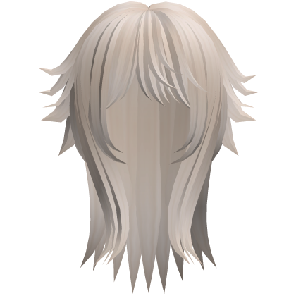 cute messy long moe hair with tufts in blonde