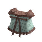 Cute Mint Chocolate Polka Dot Ribbon Dress