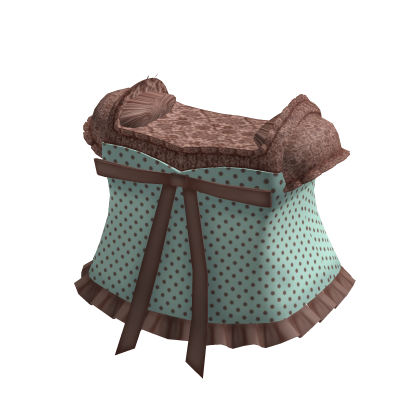 Cute Mint Chocolate Polka Dot Ribbon Dress thumbnail