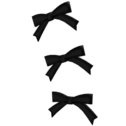 Cute Black Bow Hair Clips Roblox item