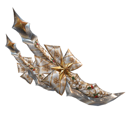 White Dual Christmas Sword