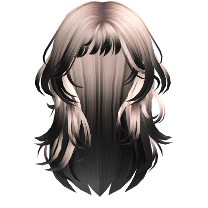 Y2K Grunge Messy Lush Wolfcut Blonde to Black | Roblox Item