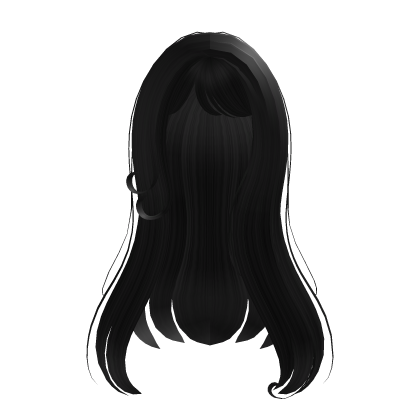Long Soft Siren Waves Hair Lighter Black Y2K Anime Roblox item