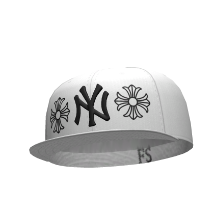 White NY Cross Fitted Cap thumbnail