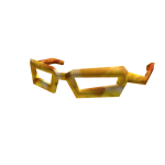 a rich man's pair of gold-dipped cardboard glasses