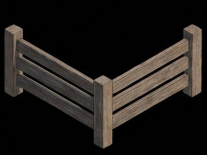 Wood Angle Barrier / Corner Fence preview 1