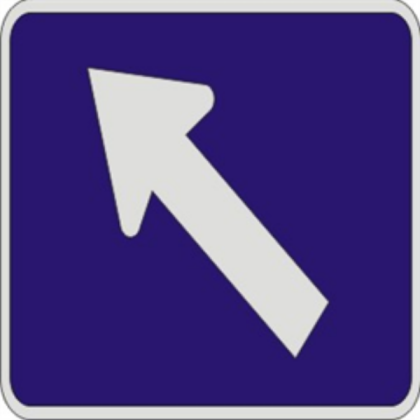 interstate slanted left sign Roblox decal