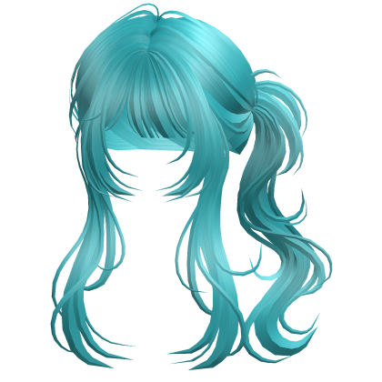 Messy Vamp Cyber Wolfcut Ponytail Ocean Blue Roblox item