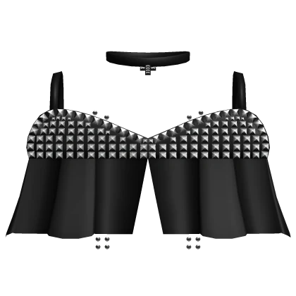 cute emo studded open mini dress w choker in black | Roblox Item - Rolimon's
