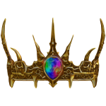 Rainbow Spiked Spire Gold Crown