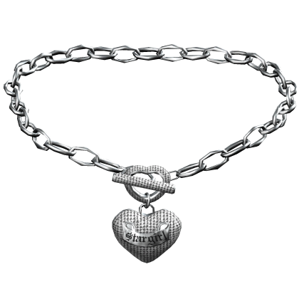1.0 Silver Stargirl Heart Toggle Necklace