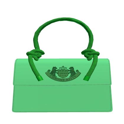 Green Y2K Designer Crest Shoulder Bag
