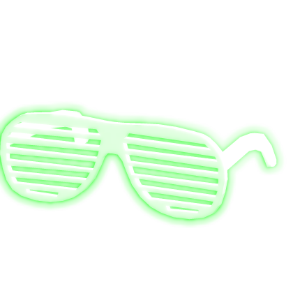 [EMISSIVE] glowing neon green shutter shades